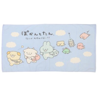ぽかんとたん バスタオル プリントビッグタオル ぽかんとたんおでかけ 犬飼タオル