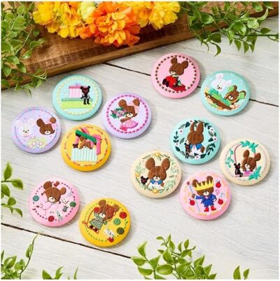 バンダイ(BANDAI) くまのがっこう 刺繍缶バッジビスケット ビスケット 食玩 【BOX販売/12個セット】