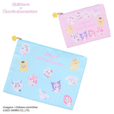 ちいかわ×サンリオキャラクターズ フラットポーチ2個セット