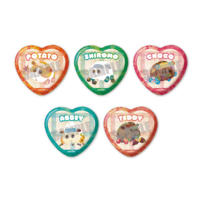 PUI PUI モルカー_トレーディングホログラムハート缶バッジ AUTUMN ver.　【BOX／5個入り】