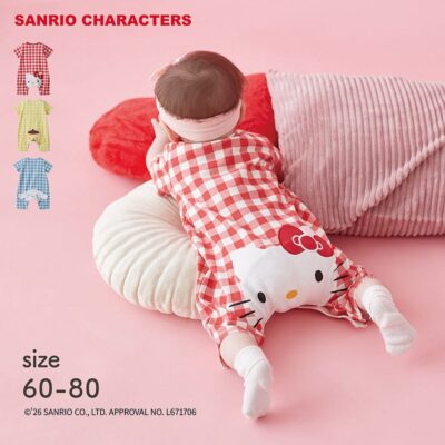 おしりフェイス半袖前開きカエルロンパース（サンリオキャラクターズ）