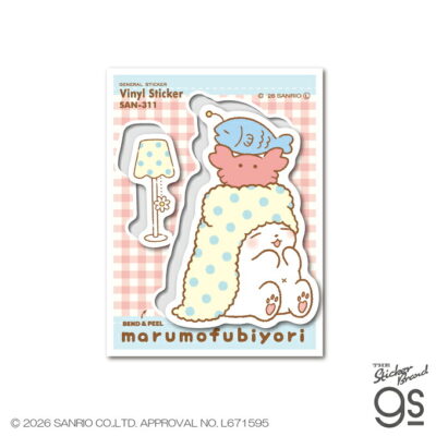 サンリオキャラクターズ ハーフカットステッカー まるもふびより sanrio スマホ