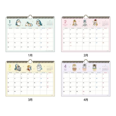 モフサンド 2027Calendar 壁掛けカレンダー2027年 ウォールカレンダーシンプル横型 インテリア