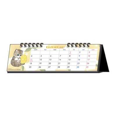 モフサンド 2027Calendar 卓上カレンダー2027年 デスクカレンダー スリム