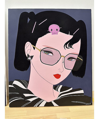 L’illustre Galerie LE MONDE/ギャラリールモンド 【即売商品】額装込 キャンバス作品「牛木匡憲×Kuromi」