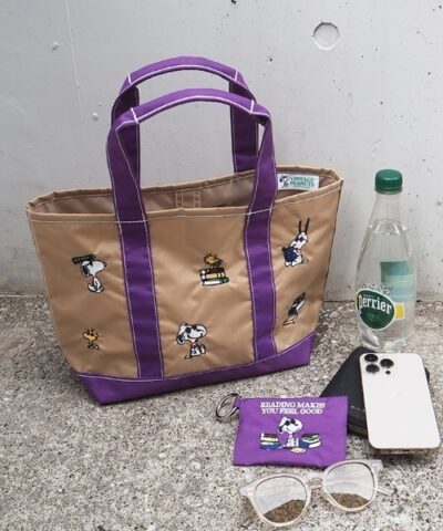 トートバッグ PEANUTS 刺繍舟形トート・M レディース メンズ