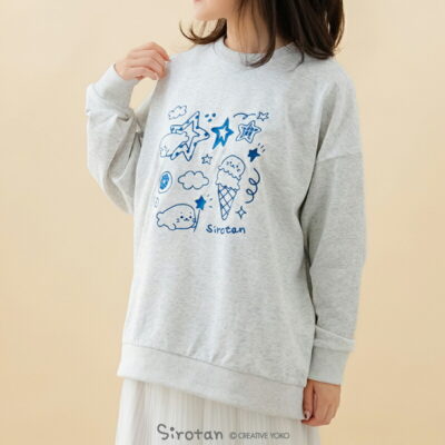しろたん 公式 トレーナー 《ゆるらくがき刺繍》 S/M/L/XL