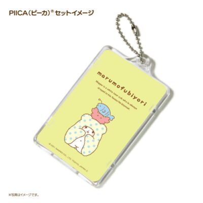 まるもふびより モップ ピーカ+ICカードホルダー ( クリアパスケース