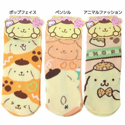 ポムポムプリン レディースソックス 女性用靴下 ソックス 22-24cm