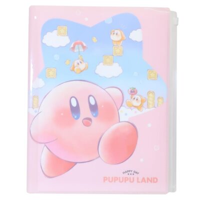 星のカービィ ポケットファイル ファスナー付き6ポケットクリアファイル A4 PUPUPU