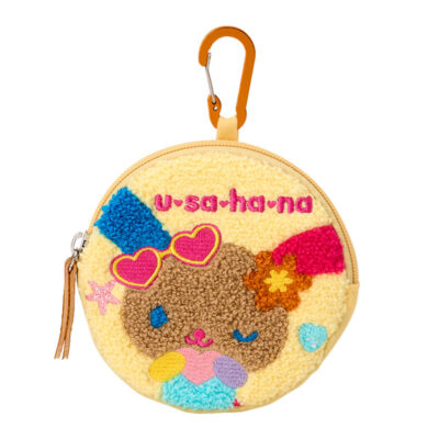 ウサハナ サークルサガラ刺繍ポーチ