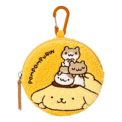 ポムポムプリン サークルサガラ刺繍ポーチ