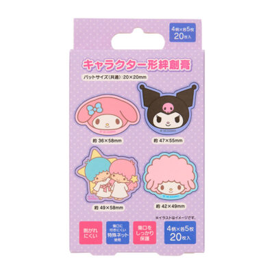 サンリオキャラクターズ キャラクター形絆創膏 パープル