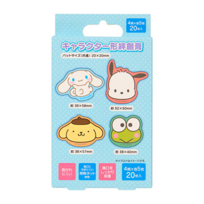サンリオキャラクターズ キャラクター形絆創膏 ライトブルー