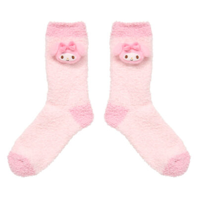 マイメロディ マスコット付きもこもこソックス