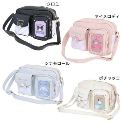 サンリオ 肩掛けカバン ショルダーバッグ 合皮 チェック