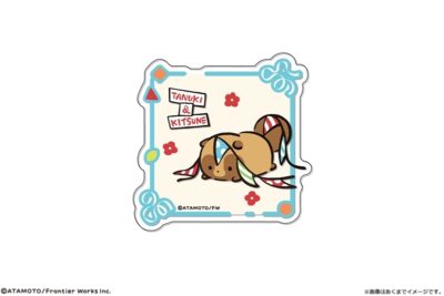 タヌキとキツネ アクリルバッジ