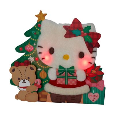 CHRISTMAS グリーティングカード クリスマス ライト＆メロディー ハローキティ