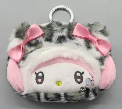 バッグ　マイメロディ ミニフェイスポーチ ヒョウ柄 ホワイト 「サンリオキャラクターズ」