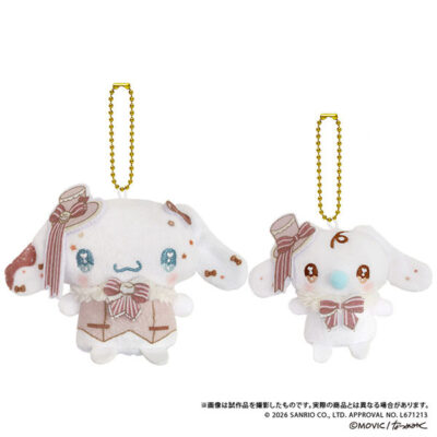 DOLLY MIXホワイトマカロンプリンスデザイン フィンガーマスコット・PUPPELA(パペラ)セット[ぬいぐるみ] シナモン＆みるく[ムービック]《発売済・在庫品》