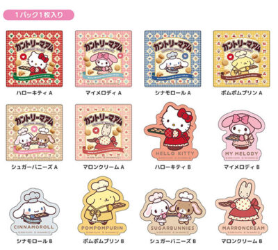 デバイスステッカー カントリーマアム×サンリオキャラクターズ 12個入りBOX[バンダイ]《１２月予約》