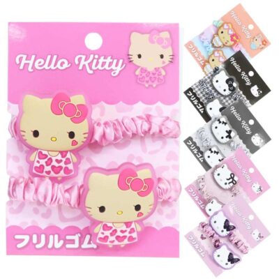 ハローキティ ヘアアクセ フリルゴム2Pセット レオパード /