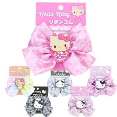 ハローキティ ヘアアクセ リボンゴム レオパード /