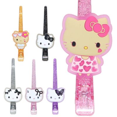 ハローキティ ヘアアクセ ロングクリップ レオパード /