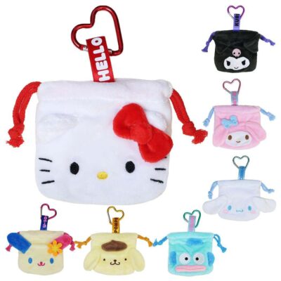 サンリオキャラクターズ 巾着袋 カラビナ付きミニ巾着 ハローキティ /