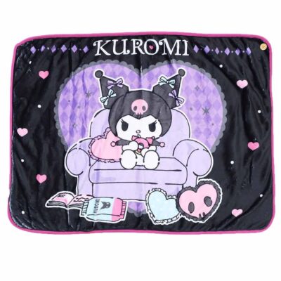 クロミ ひざ掛け毛布 ふわふわブランケット ボタン付き サンリオ