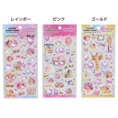 マツケンサンバxハローキティ シールシート クリアキャンディシール レインボー /