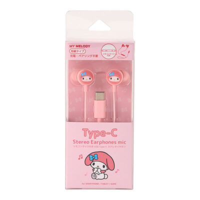 マイメロディ リモコンマイク付き USB Type-C ステレオイヤホン