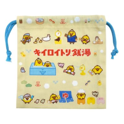 キイロイトリ銭湯限定　巾着　キイロイトリ銭湯