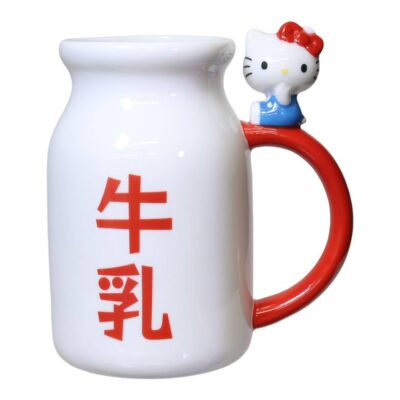ハローキティ コップ フィギュア付き 牛乳瓶 マグカップ