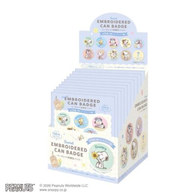 3月下旬入荷 予約 スヌーピー バッジ 全10種 with flowers シークレット刺繍缶バッジ BOXセット ティーズファクトリー メーカー公式
