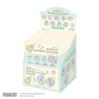 3月下旬入荷 予約 スヌーピー シール 全10種 with flowers シークレットアクリルミラーシール BOXセット コンプリート ティーズファクトリー メーカー公式