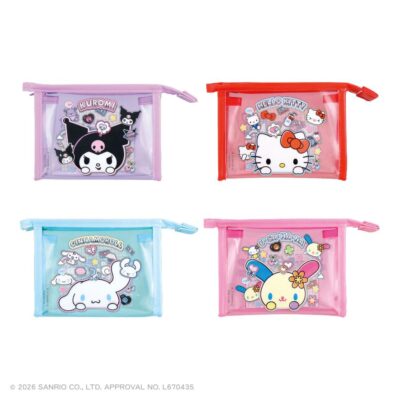 2月下旬入荷 予約 サンリオ クロミ ハローキティ シナモロール ウサハナ ポーチ ペタペタステッカーズ2 フチイロポーチ ティーズファクトリー メーカー公式